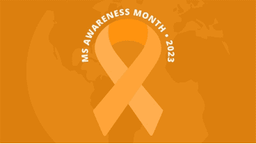 MS Awareness Month Logo with ribbon