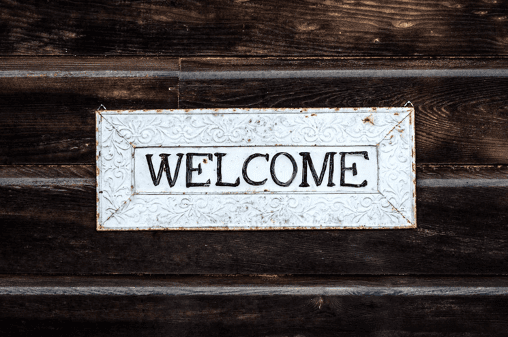 welcome sign