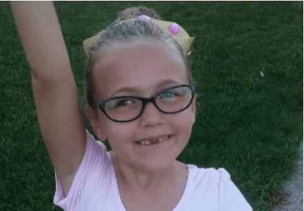 young girl smiling