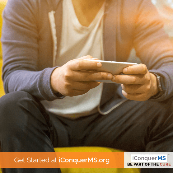 icms ad with person looking at phone