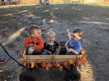 grandson with cousins