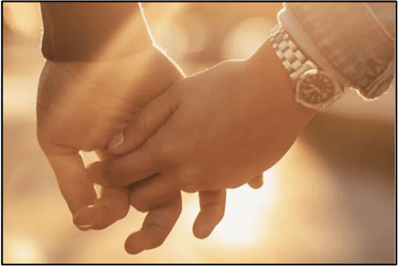 holding hands
