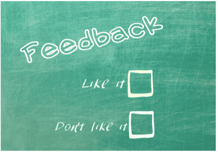 blackboard for feedback