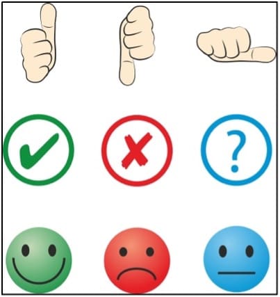 face scale happy to sad