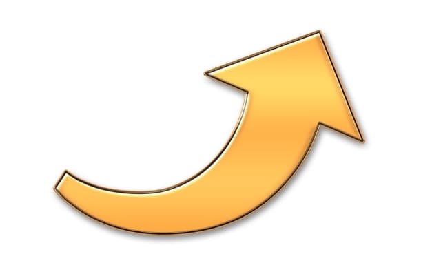 arrow pointed to the right and up