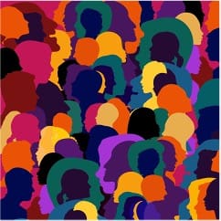 colorful crowd