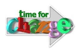 time for change word art