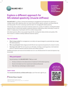 flyer for study on spasticity
