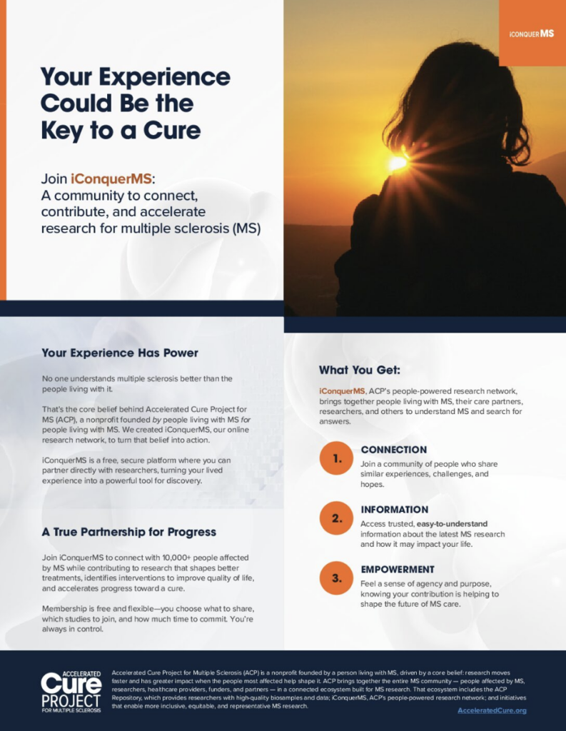 Cover of Fact Sheet: Your Experience Could be the Key to a Cure