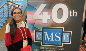iConquerMS member Nora Gutierrez at the CMSC Conference in Charlotte, NC