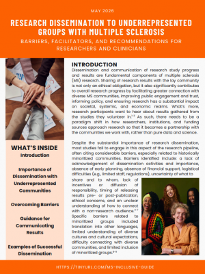 Cover of research dissemination guidance document for MS researchers